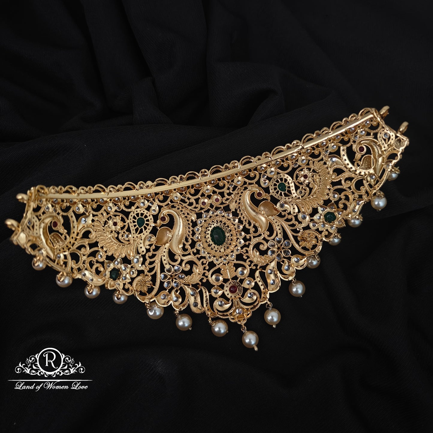 92.5 SILVER PEACOCK CHOCKER-RCHD100