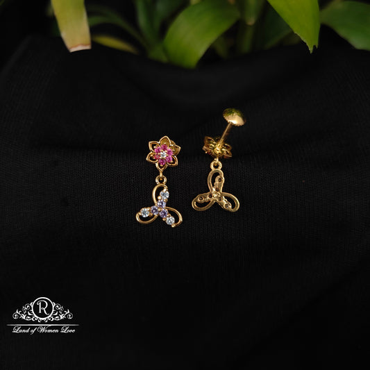 92.5 SILVER STONE EARRINGS-RCHD042