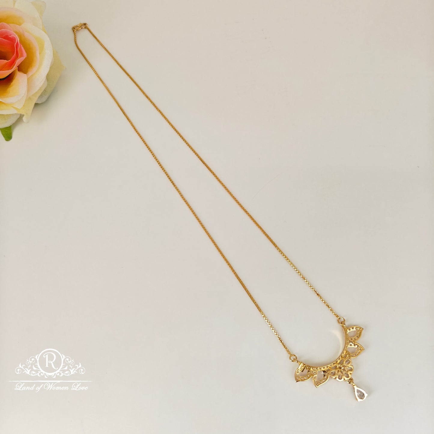 92.5 Silver chain with pendant-RCMB029