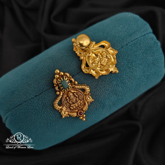 92.5-SILVER LAKSHMI DEVI EARRINGS-RCM1509