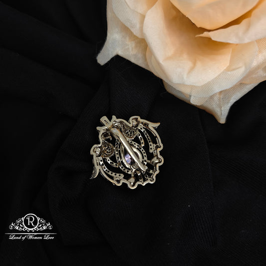 92.5 Silver Mossinate Side Locket -RCMJ281