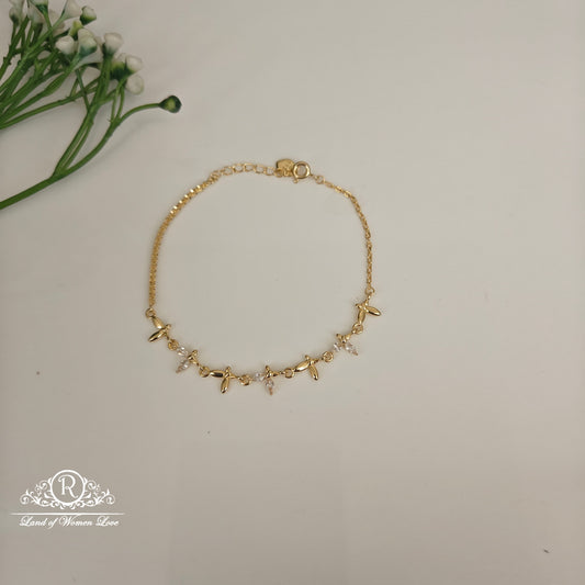 92.5 SILVER GOLD TONE BRACELET -RCG352