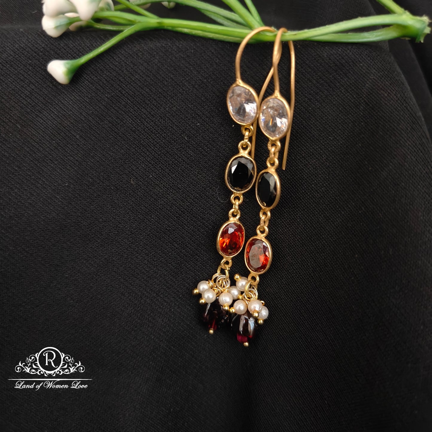 92.5 silver simple and Cute navaratna hangings-RCL20