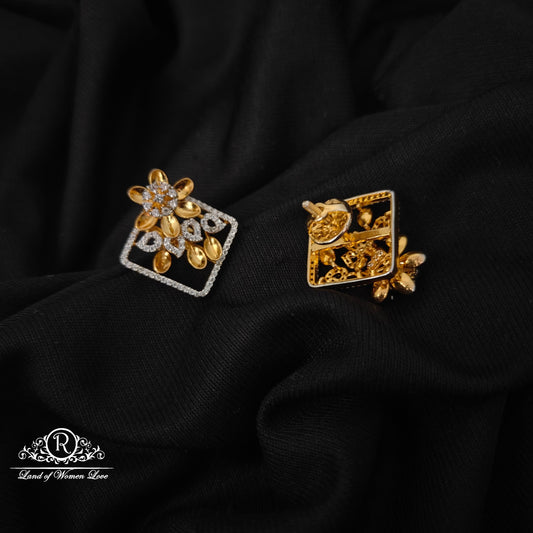 Flower design Silver Studs-RC85-110CP05