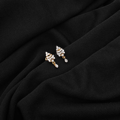 92.5 silver diamond finishing earrings -RCSB036-1