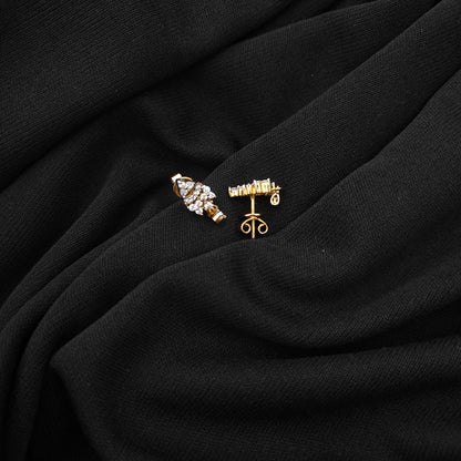 92.5 silver diamond finishing earrings -RCSB036-1