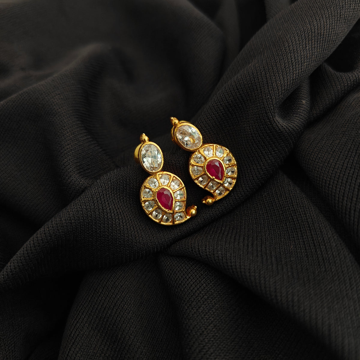92.5 silver mango design earrings -RCR251-1