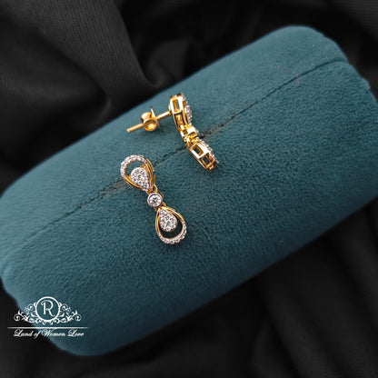 92.5 silver diamond finishing earrings -RCH1395