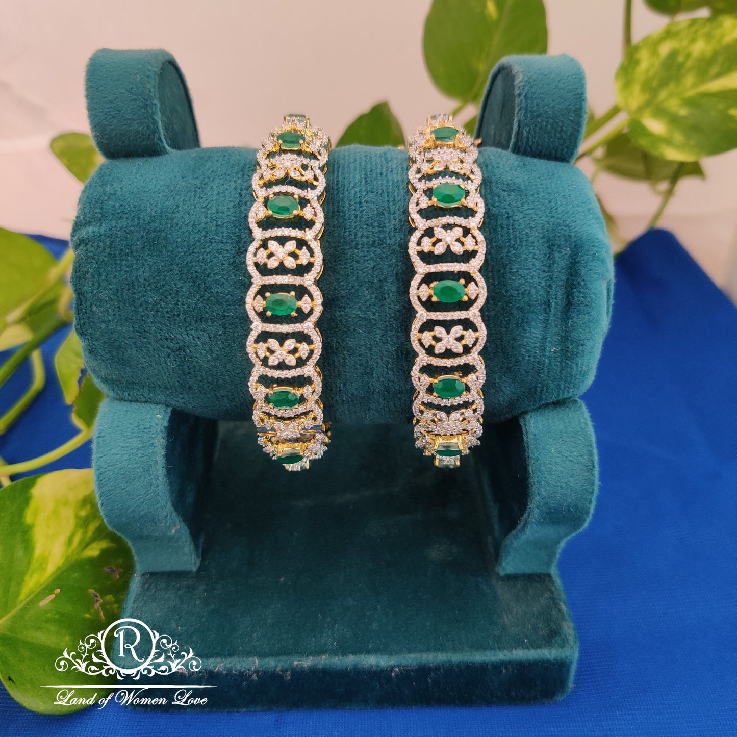 bangle silver diamond finishing beautiful bangles collection ãƒâ¢ã…â€œã‚â¨"2.9-rcd452 92.5 silver ramala jewelry / ramala collections