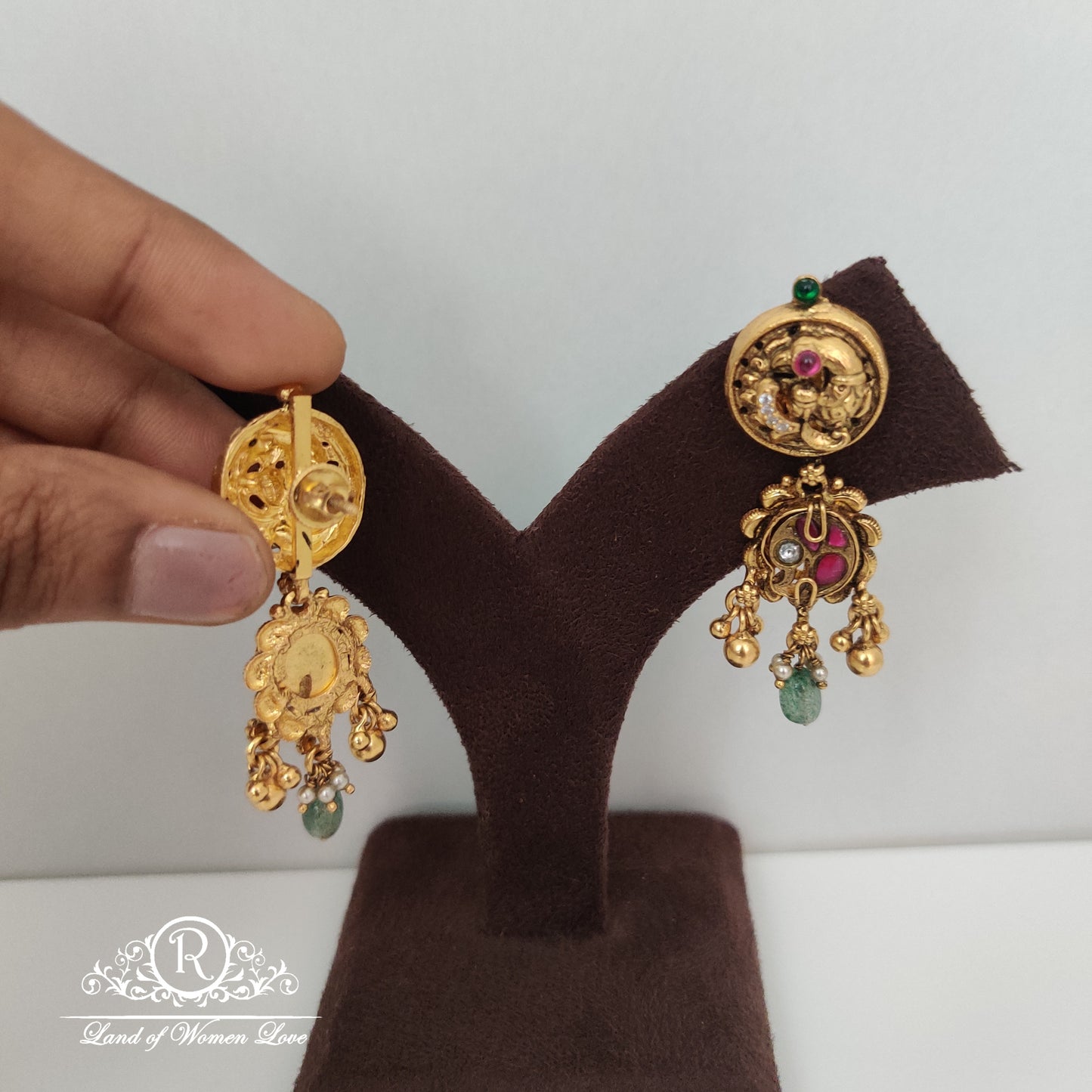 Nakshi Silver earrings-RC85-90CP032