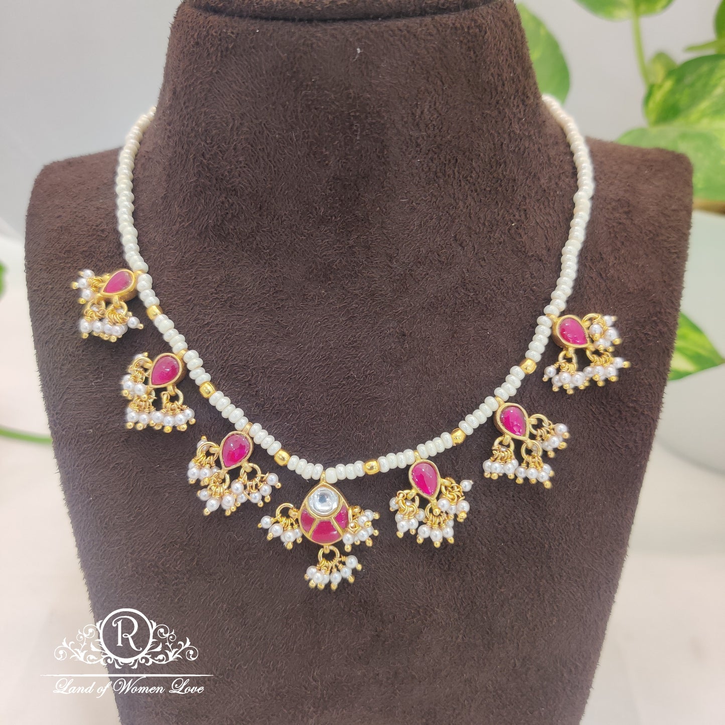 White pearl Necklace RCH339