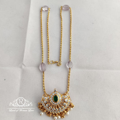 92.5 Silver Jewelry Beautiful Locket With Middle Beads Chain :S601-1  M327