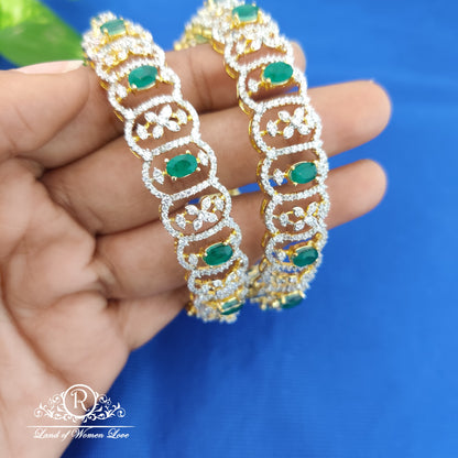 Silver diamond finishing beautiful bangles collection ÃƒÂ¢Ã…â€œÃ‚Â¨"2.9-RCD452