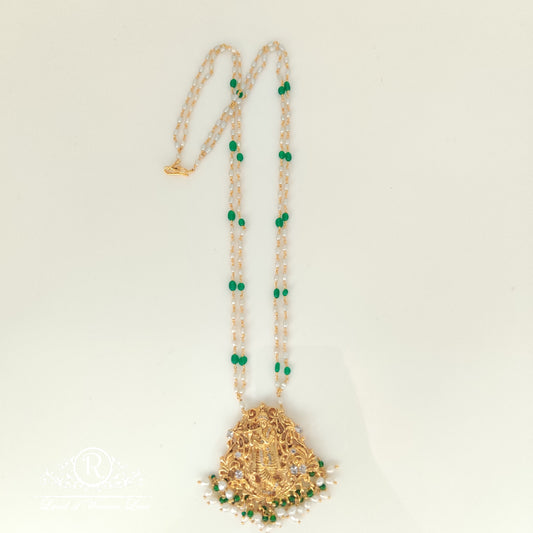 chain pearls chain with locket-rchk0069 pearl 92.5 silver ramala jewelry / ramala collections