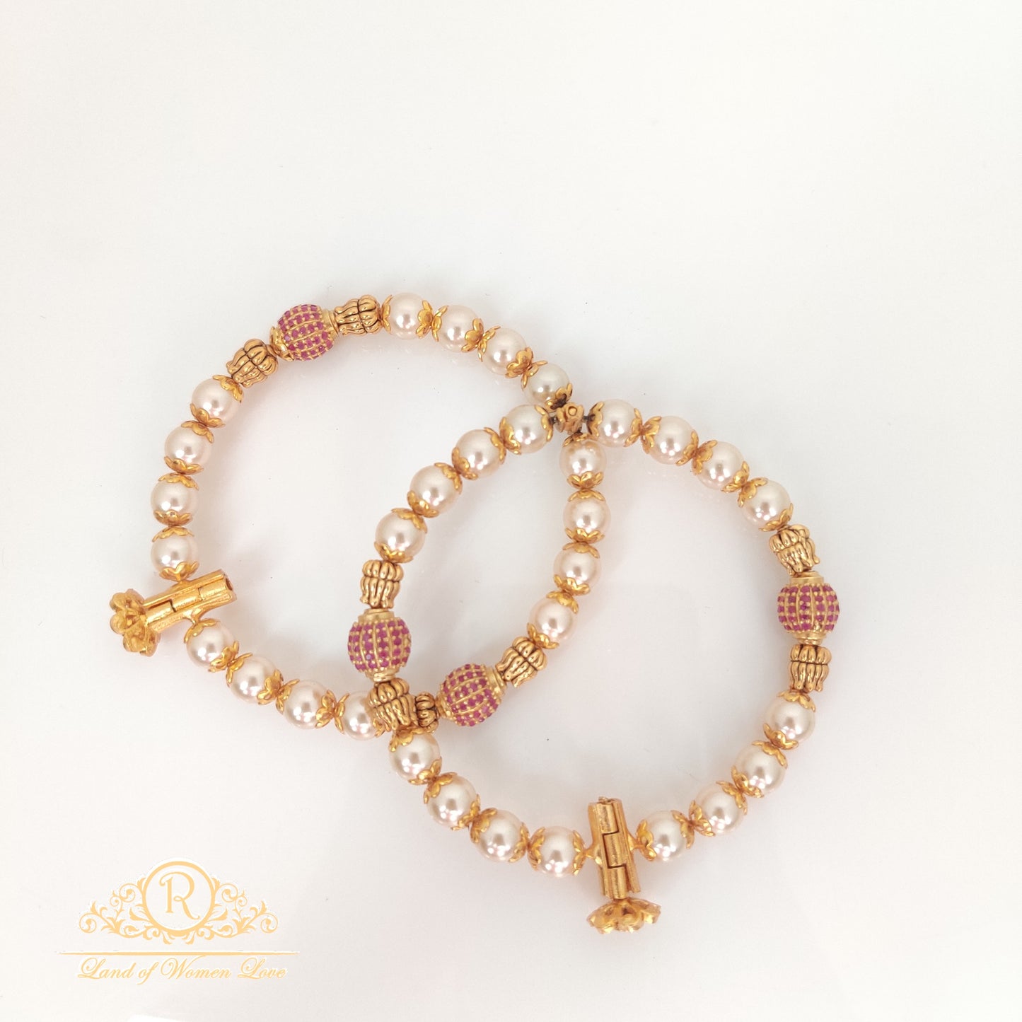 bangle pearls silver bangles-rcjr561 cz 92.5 silver ramala jewelry / ramala collections