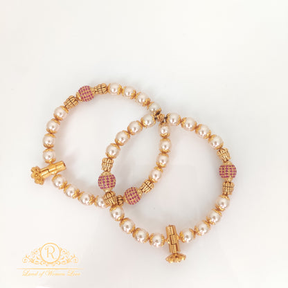 bangle pearls silver bangles-rcjr561 cz 92.5 silver ramala jewelry / ramala collections