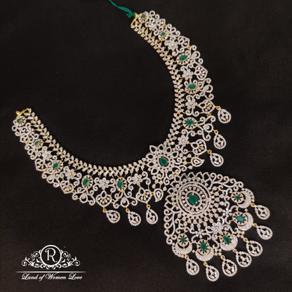 Diamond finishing Silver Necklace-RCCP223