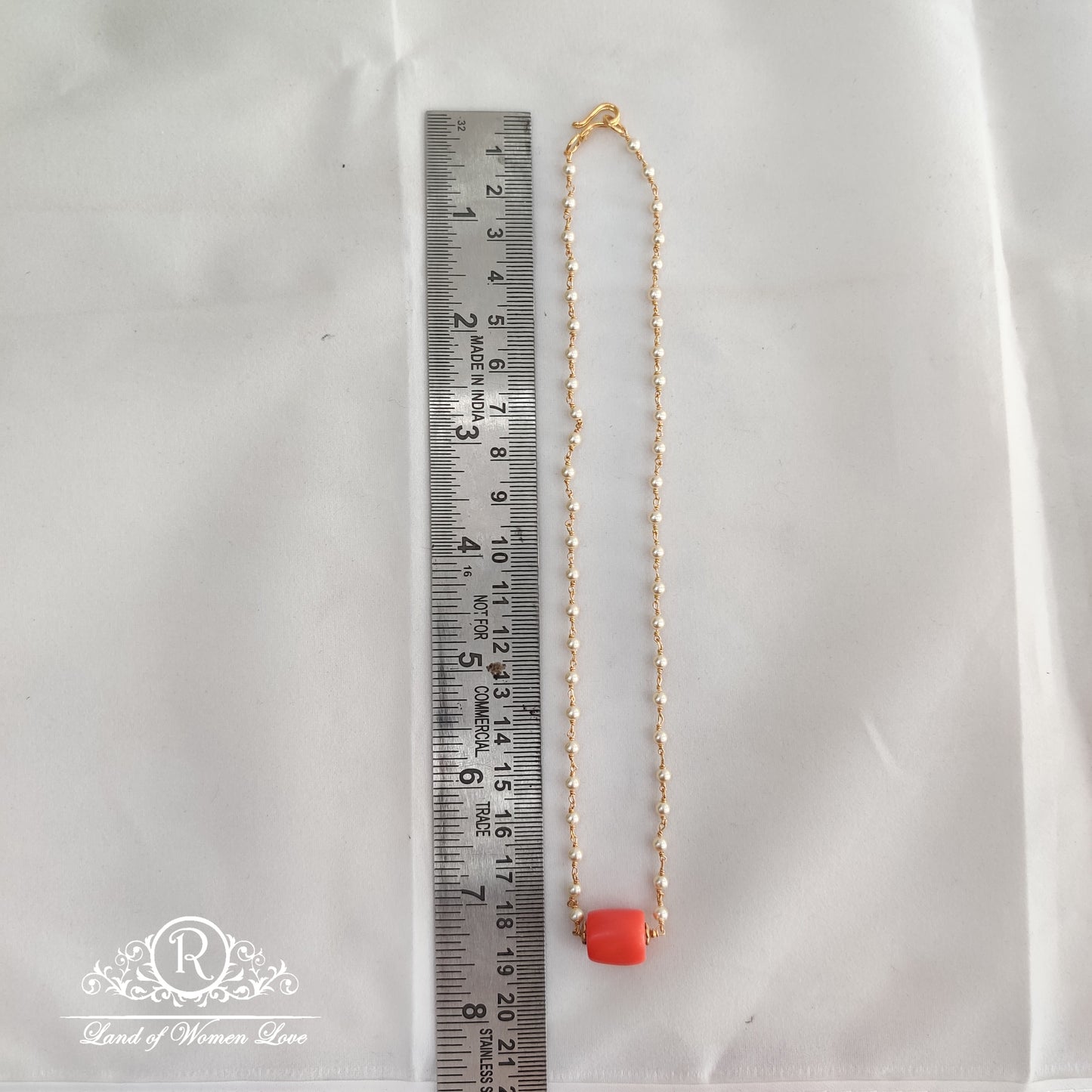 92.5 Silver Jewelry pearl and Jasper gemstone chain RCW001