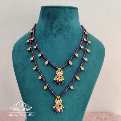 pendant beautiful purple beads with mango side lockets with pendant ã¢å“â¨"20-rch419 92.5 silver ramala jewelry / ramala collections