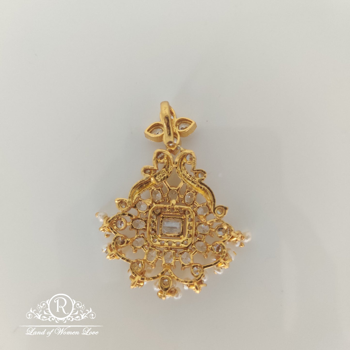 Cute flower design Silver pendant 2"-RCM831