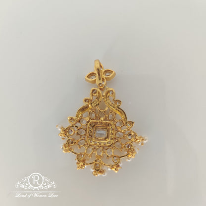 Cute flower design Silver pendant 2"-RCM831