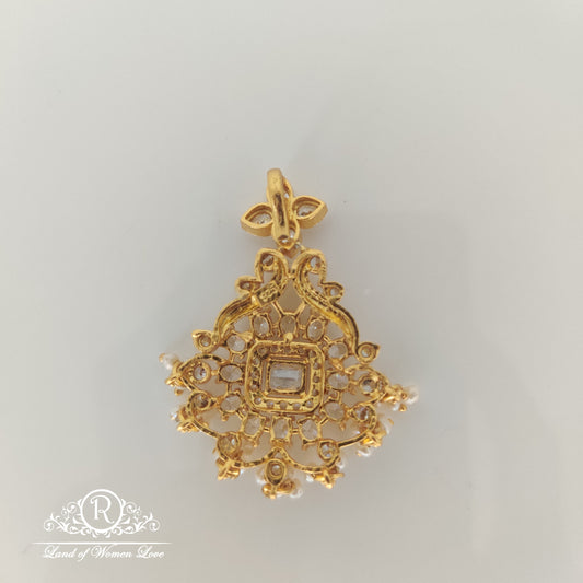 Cute flower design Silver pendant 2"-RCM831