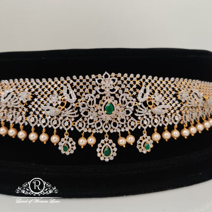 Diamond finishing Silver Vaddanam-RC85-90CP035