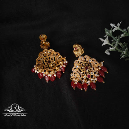 Peacock design Silver Earrings-RCM981