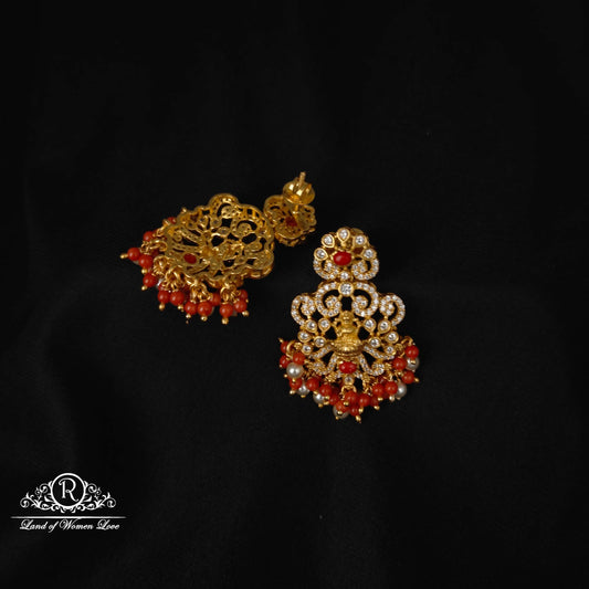 Lakshmi Devi design Silver Earrings-RCM964