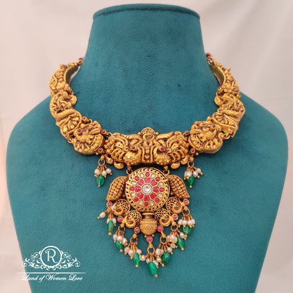 necklace beautiful ã°å¸â€™â«silver necklace with peacock design and kundan locket ã¢å“â¨14"-rcma02 kundan 92.5 silver ramala jewelry / ramala collections