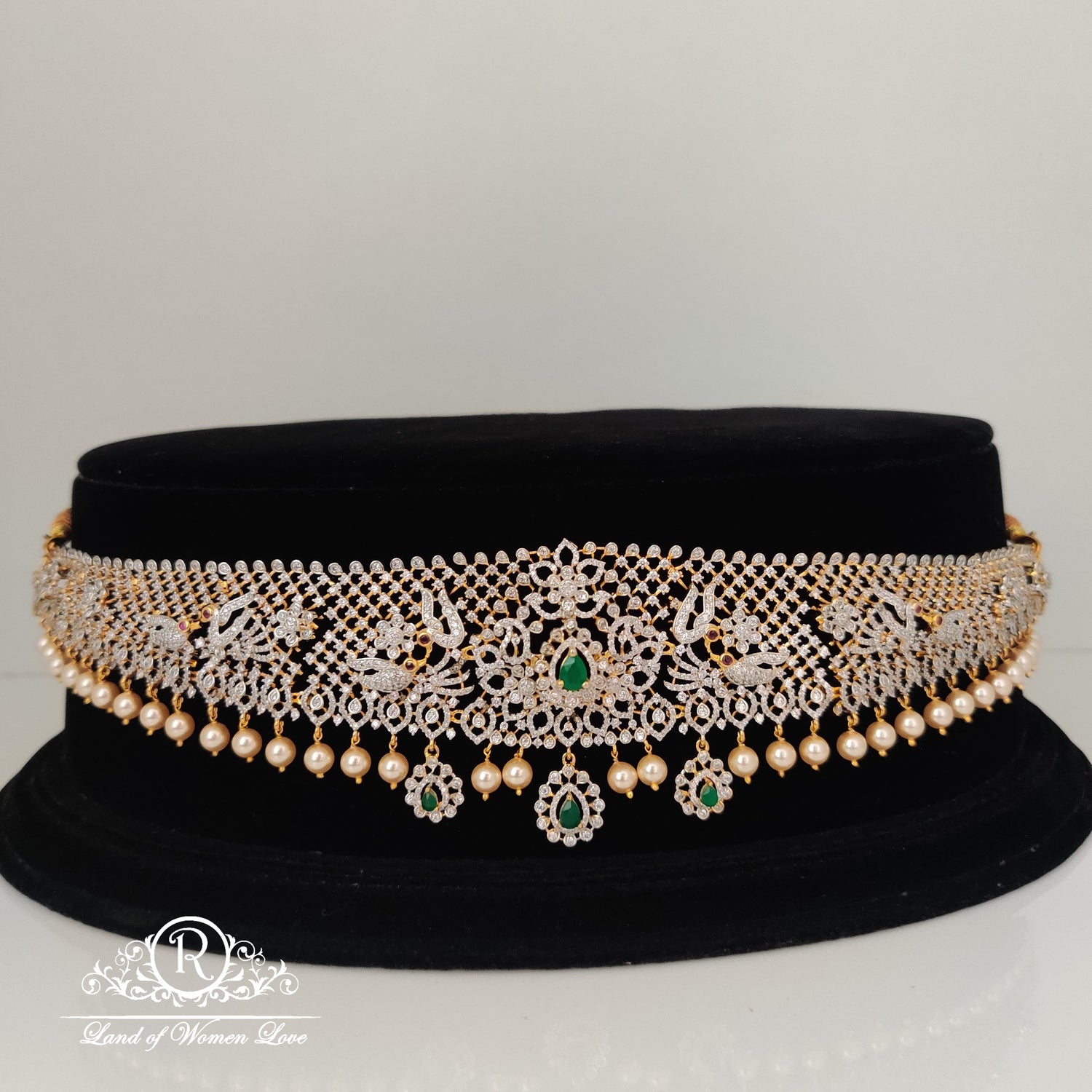 diamond finishing silver vaddanam-rc85-90cp035 92.5 silver ramala jewelry / ramala collections