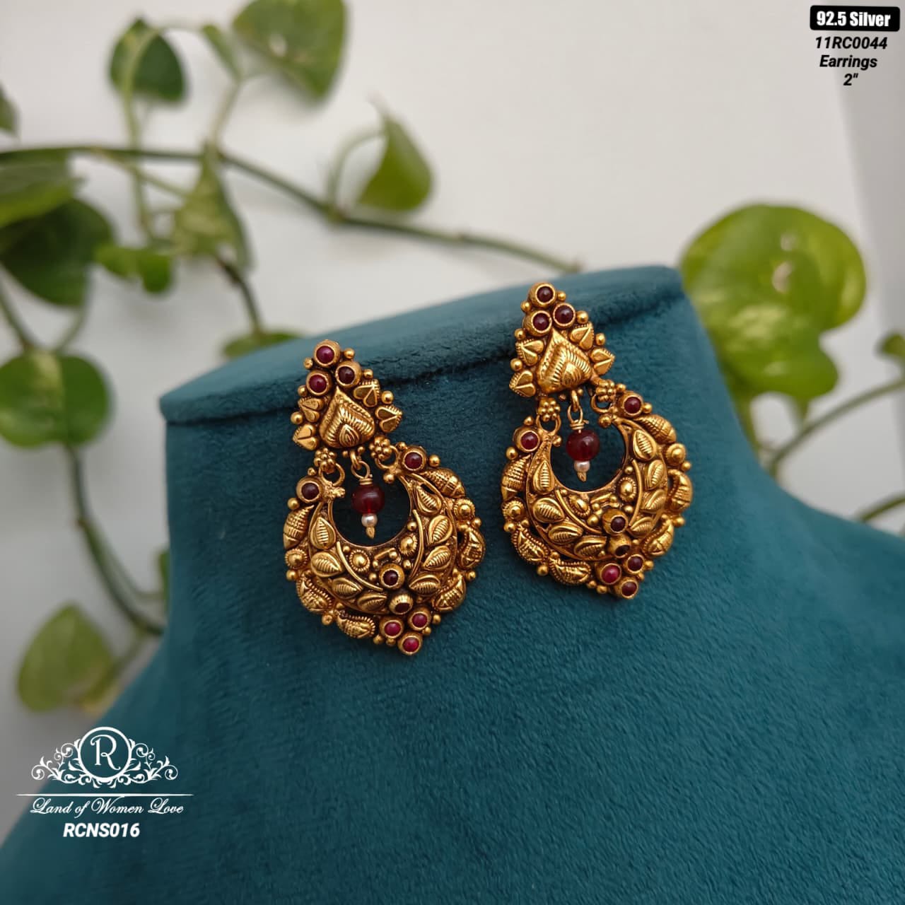 chandbali silver simple and cute chandbali earrings rcns016 92.5 silver ramala jewelry / ramala collections
