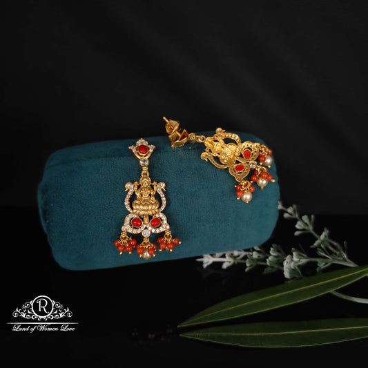 Lakshmi Devi design Corals Earrings-RCM992