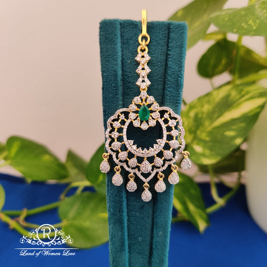 silver diamond finishing thikka"6-rcd451 92.5 silver ramala jewelry / ramala collections