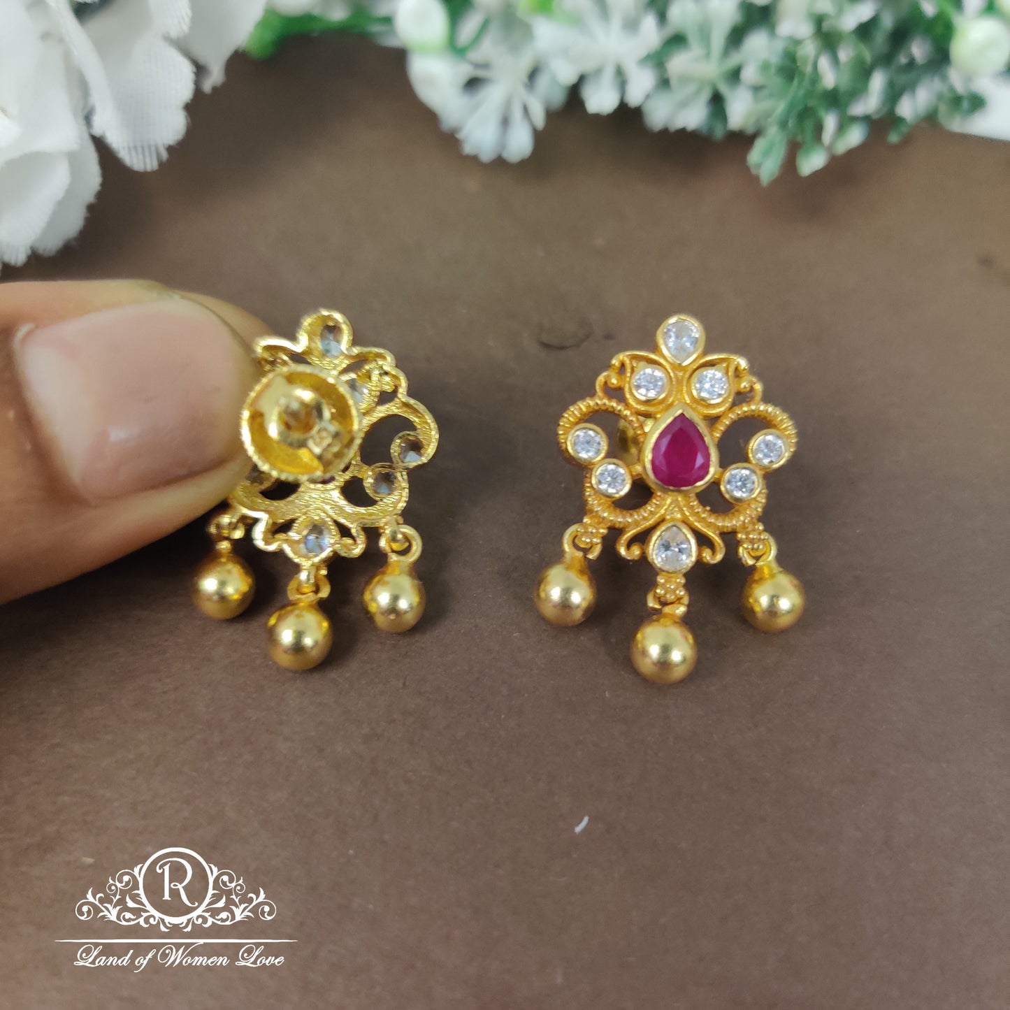 Silver Earrings-RC85-70CP090