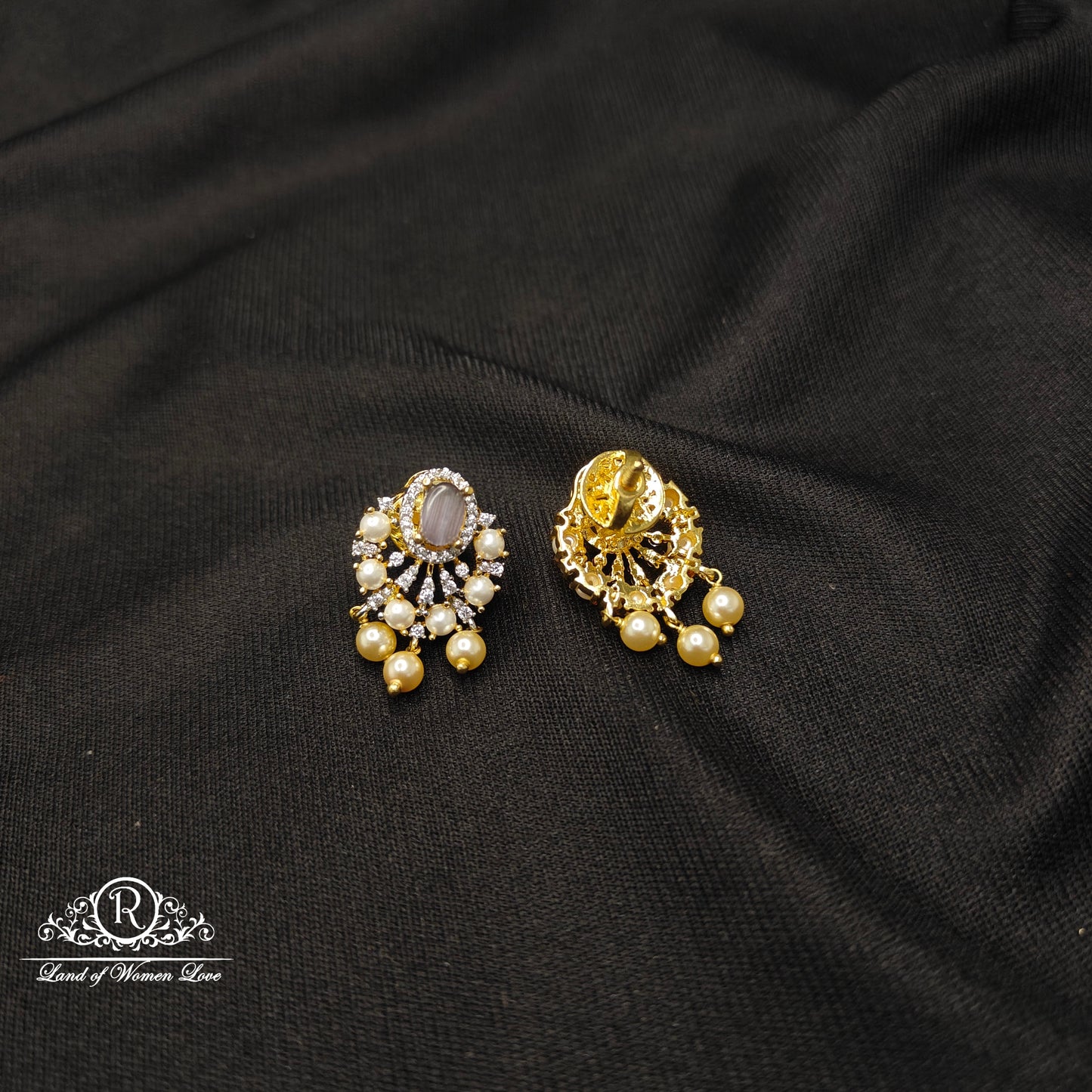 92.5 Silver Diamond Finishing Pendant Set-RCDS056