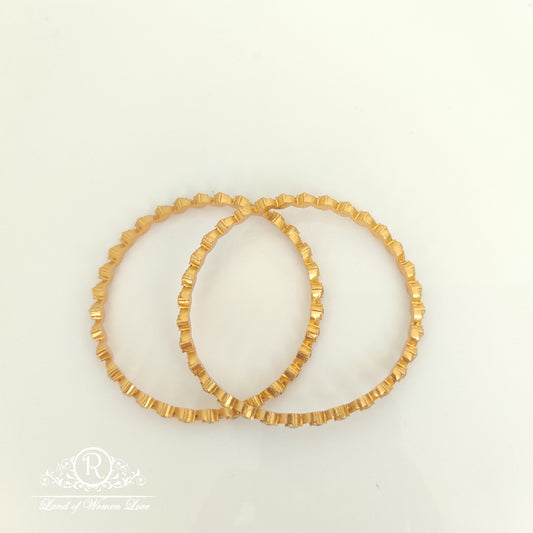 White Stones Silver Bangles-RCM785