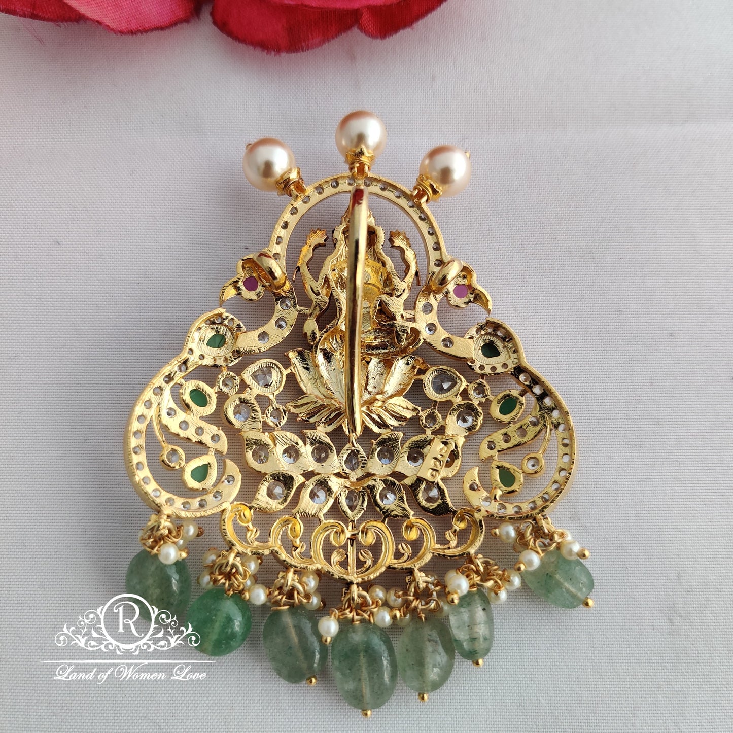 92.5 Silver Jewelry Beautiful Lakshmi Devi Locket :RCD117