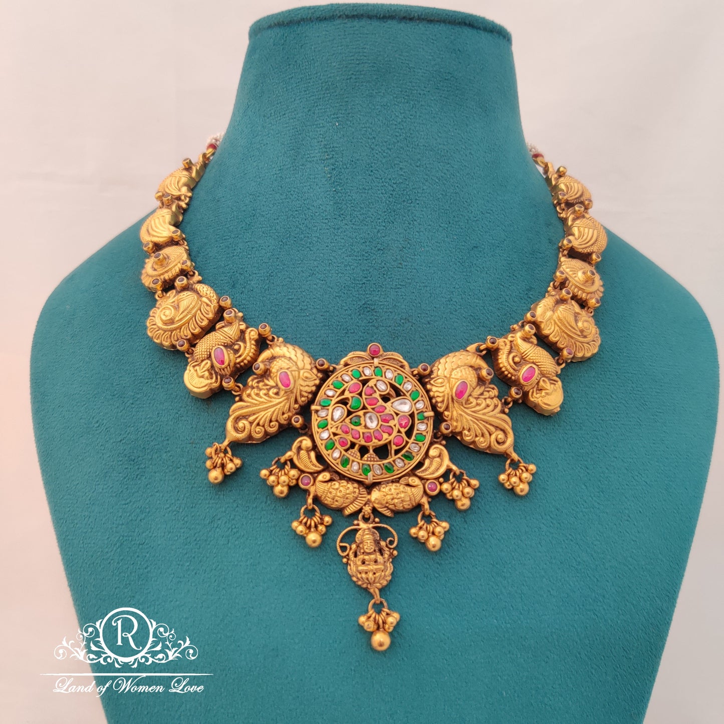 necklace beautiful silver ã°å¸â€™â« necklace with peacock ã°å¸â¦å¡ design 14"-rcm753 92.5 silver ramala jewelry / ramala collections