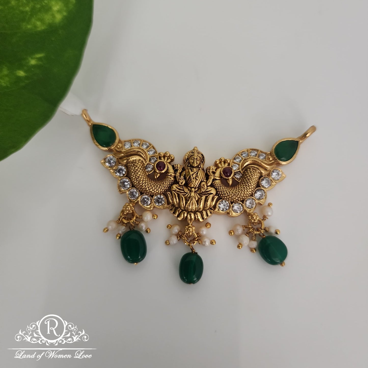 lakshmi devi design silver mala locket-rcm208 92.5 silver ramala jewelry / ramala collections