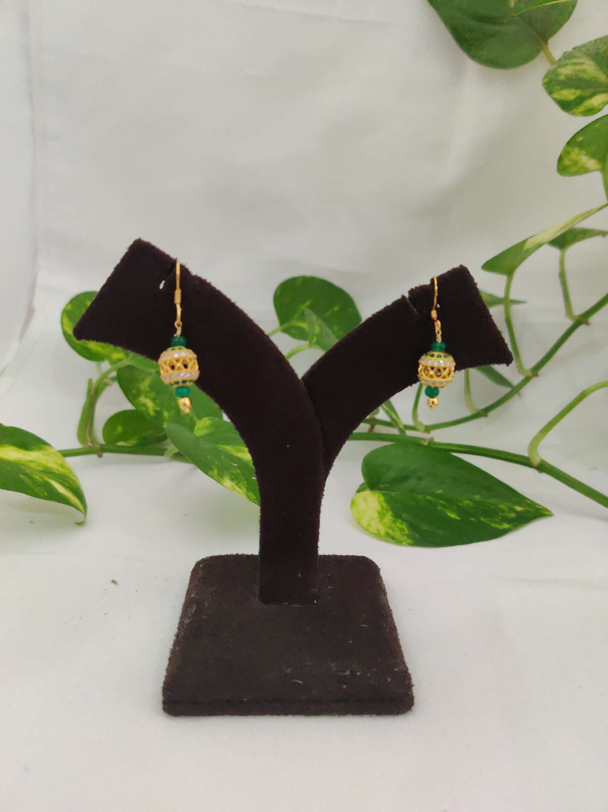 earrings silver with gold coating earrings -rch404 92.5 silver ramala jewelry / ramala collections