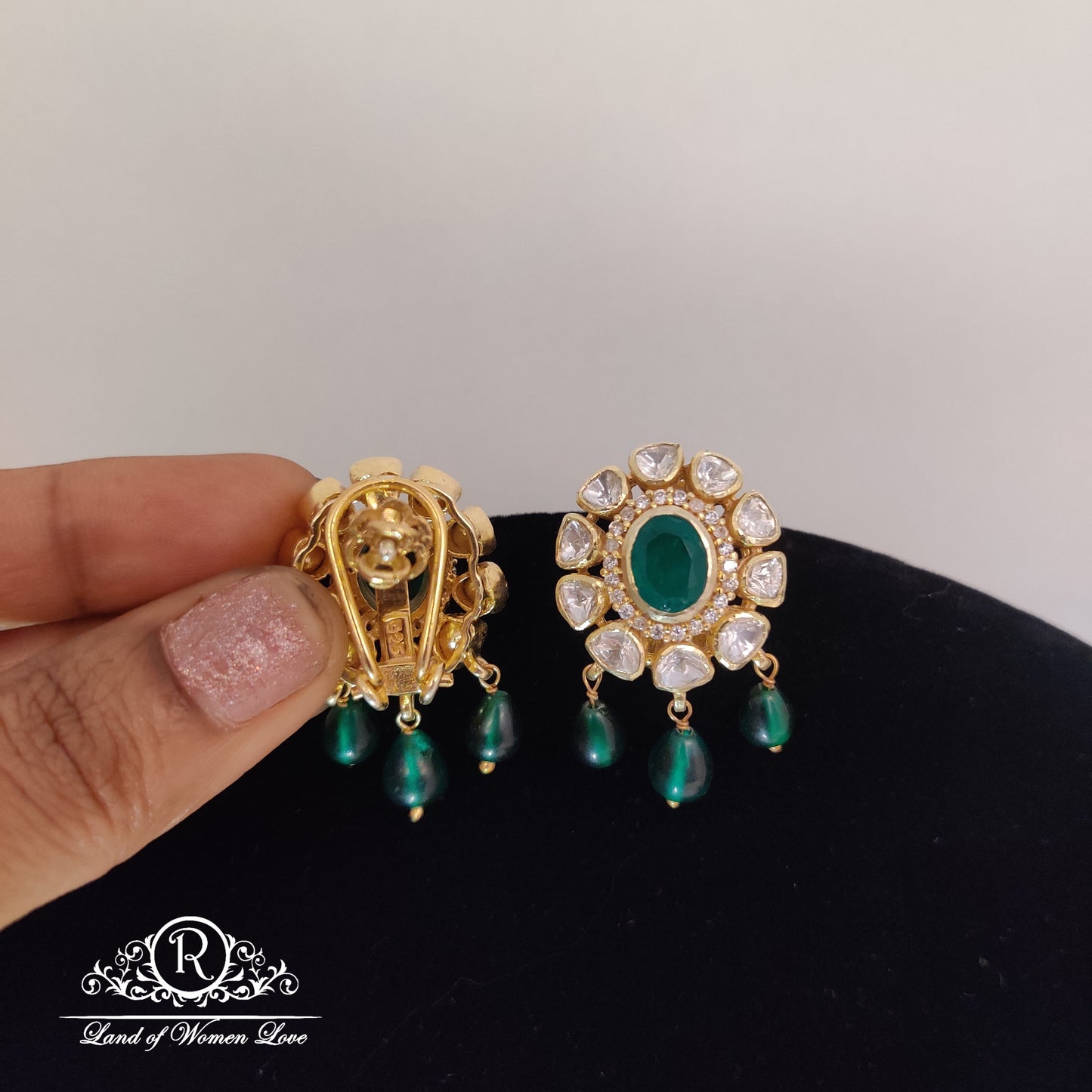 CZ- Stones Silver Earrings-RC145-95NP02