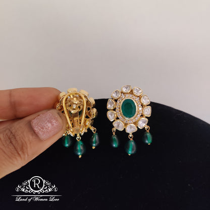 CZ- Stones Silver Earrings-RC145-95NP02