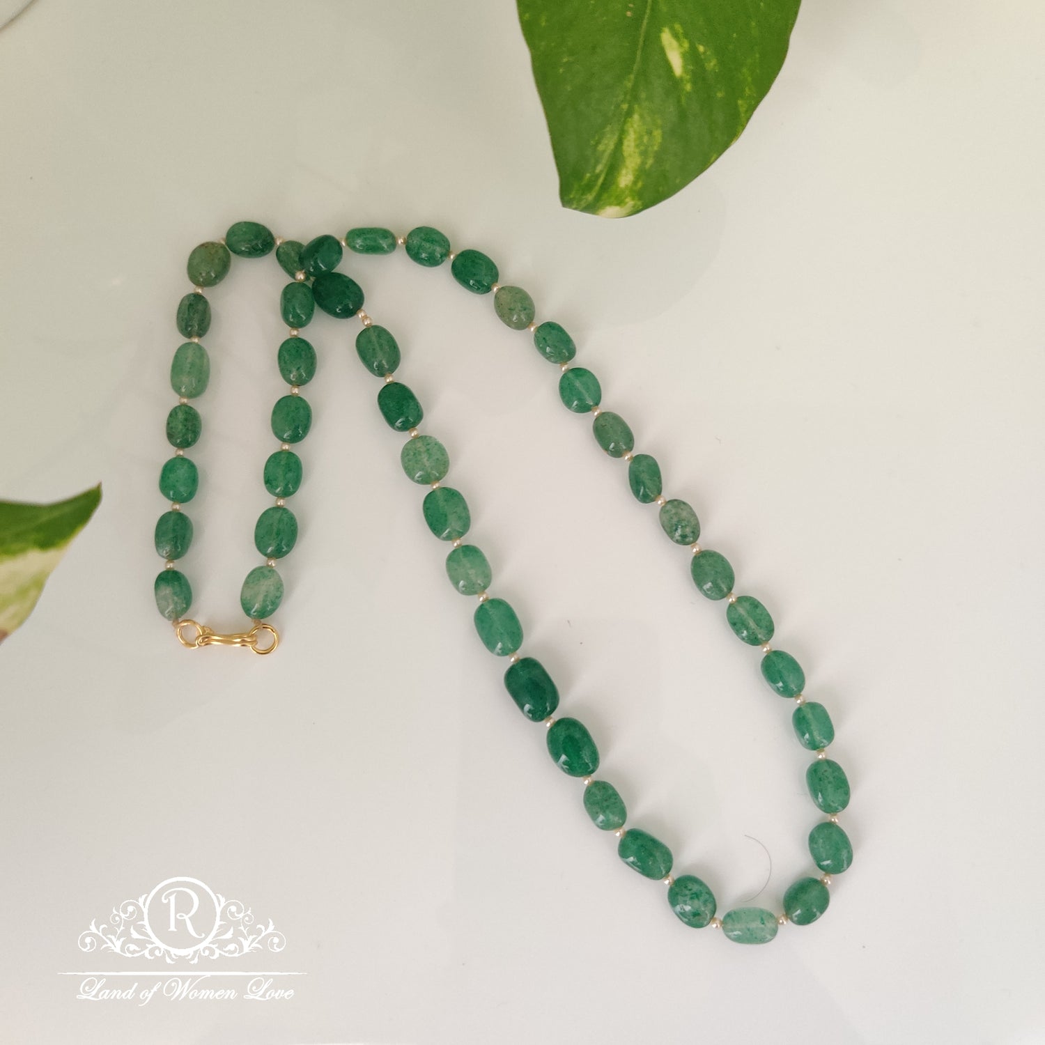 fancy green beads mala-rchk0063 92.5 silver ramala jewelry / ramala collections