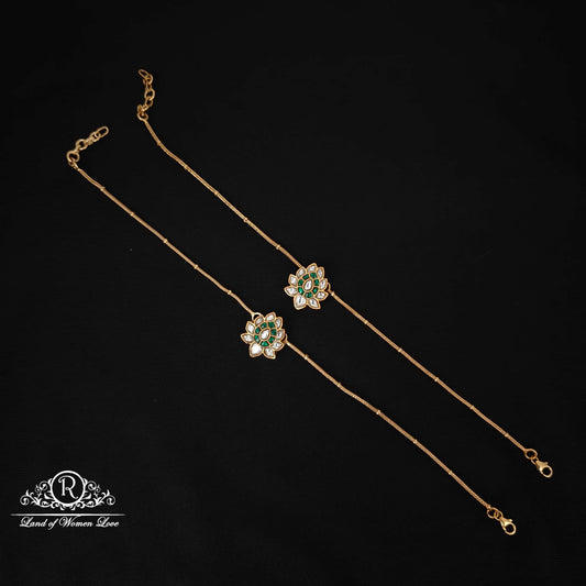 silver kundan anklets-rcp091 kundan 92.5 silver ramala jewelry / ramala collections