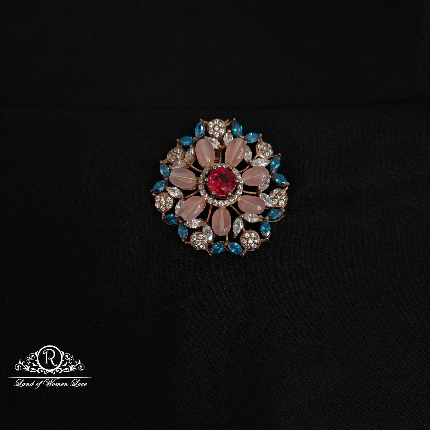 92.5 silver rose gold polish amaya beads side locket-rcm114 92.5 silver ramala jewelry / ramala collections