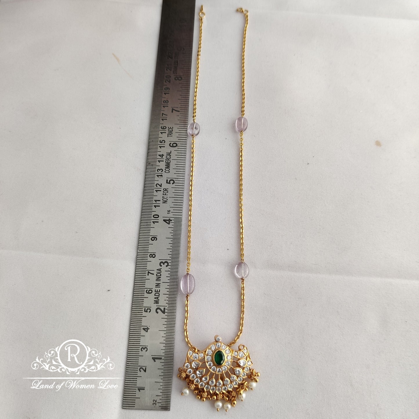 92.5 Silver Jewelry Beautiful Locket With Middle Beads Chain :S601-1  M327