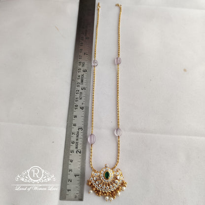 92.5 Silver Jewelry Beautiful Locket With Middle Beads Chain :S601-1  M327