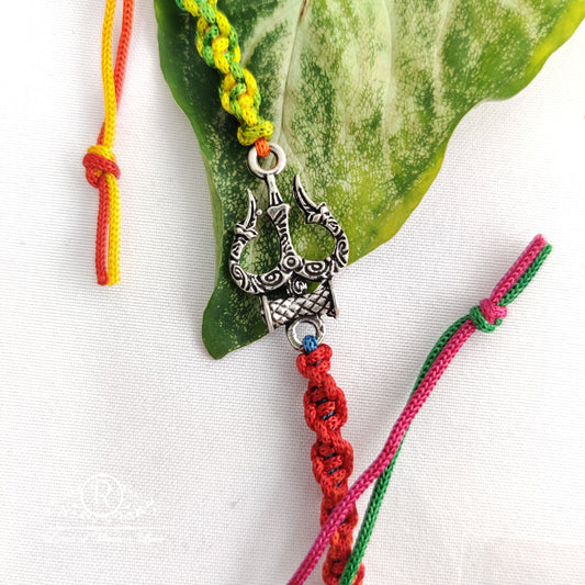 92.5 silver beautiful lord shiva trident damaru shape design:rch243 92.5 silver ramala jewelry / ramala collections