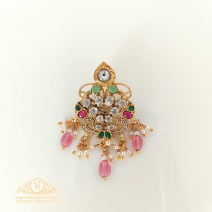 pendant kundan silver pendant-rc85-105cp04 kundan 92.5 silver ramala jewelry / ramala collections